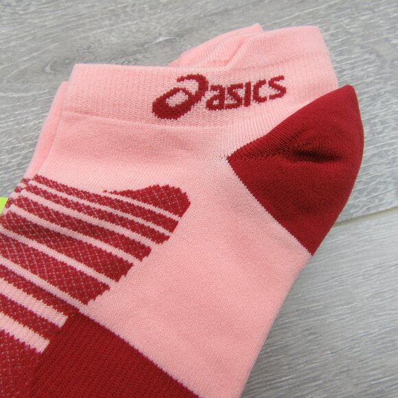 Asics Quick Lyte Plus Women’s Socks Size Large (3 Pairs) Frosted Rose Red NEW - Picture 5 of 11